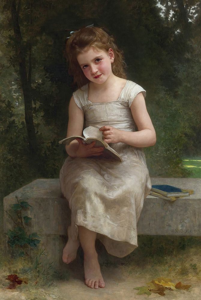 The Reader 1895 art print by William-Adolphe Bouguereau for $57.95 CAD