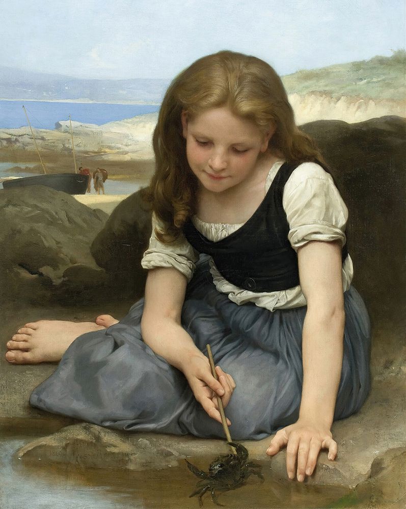 The Crab 1869 art print by William-Adolphe Bouguereau for $57.95 CAD