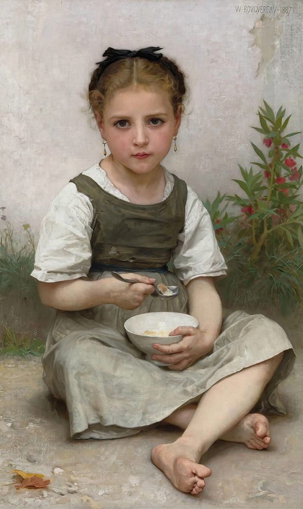 The Morning Breakfast 1887 art print by William-Adolphe Bouguereau for $57.95 CAD
