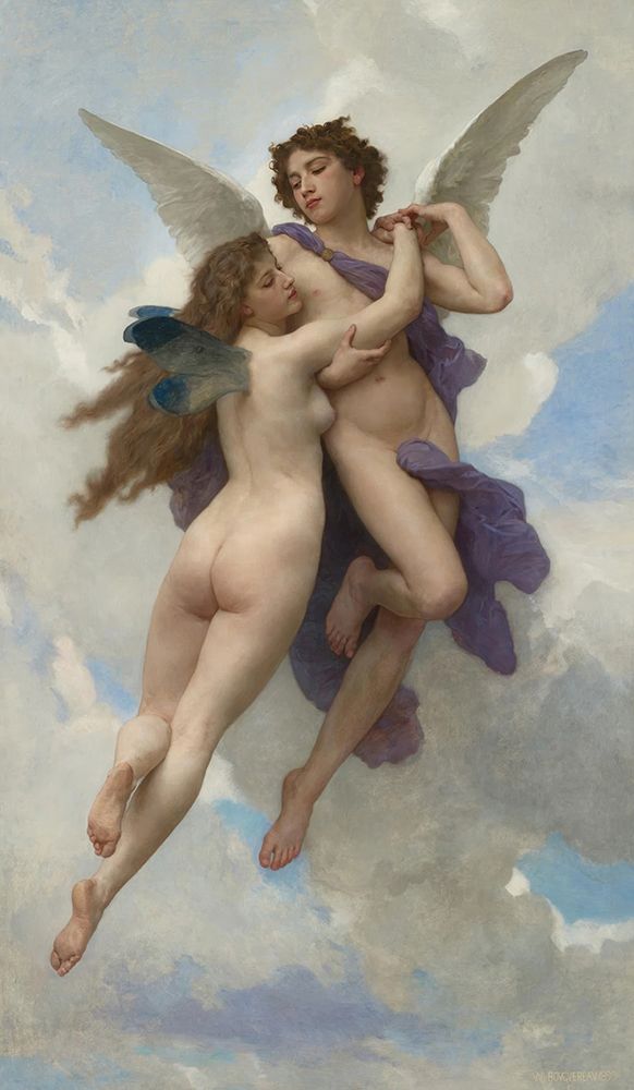 Love and Psyche 1899 art print by William-Adolphe Bouguereau for $57.95 CAD