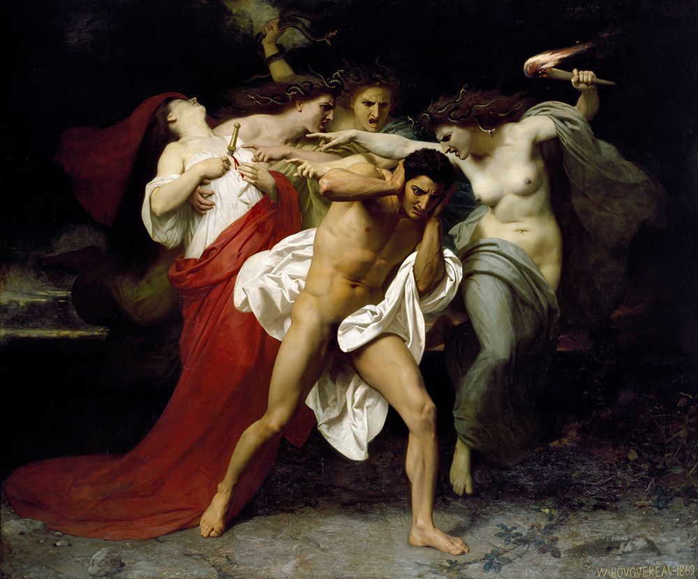 Orestes Pursued By The Furies 1862 art print by William-Adolphe Bouguereau for $57.95 CAD