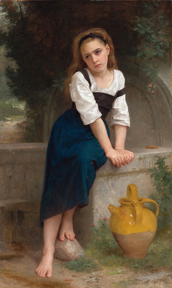 Orphan at La Fontaine 1883 art print by William-Adolphe Bouguereau for $57.95 CAD