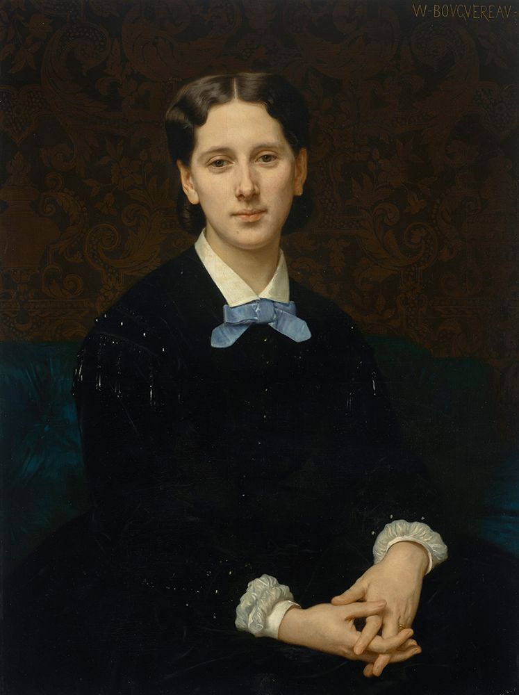 Portrait of Madame Hoskier 1865 art print by William-Adolphe Bouguereau for $57.95 CAD