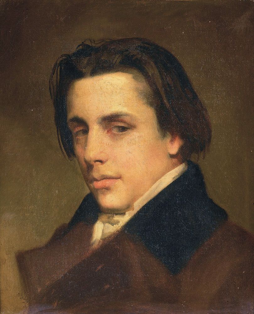 Portrait Of A Man  1850 art print by William-Adolphe Bouguereau for $57.95 CAD
