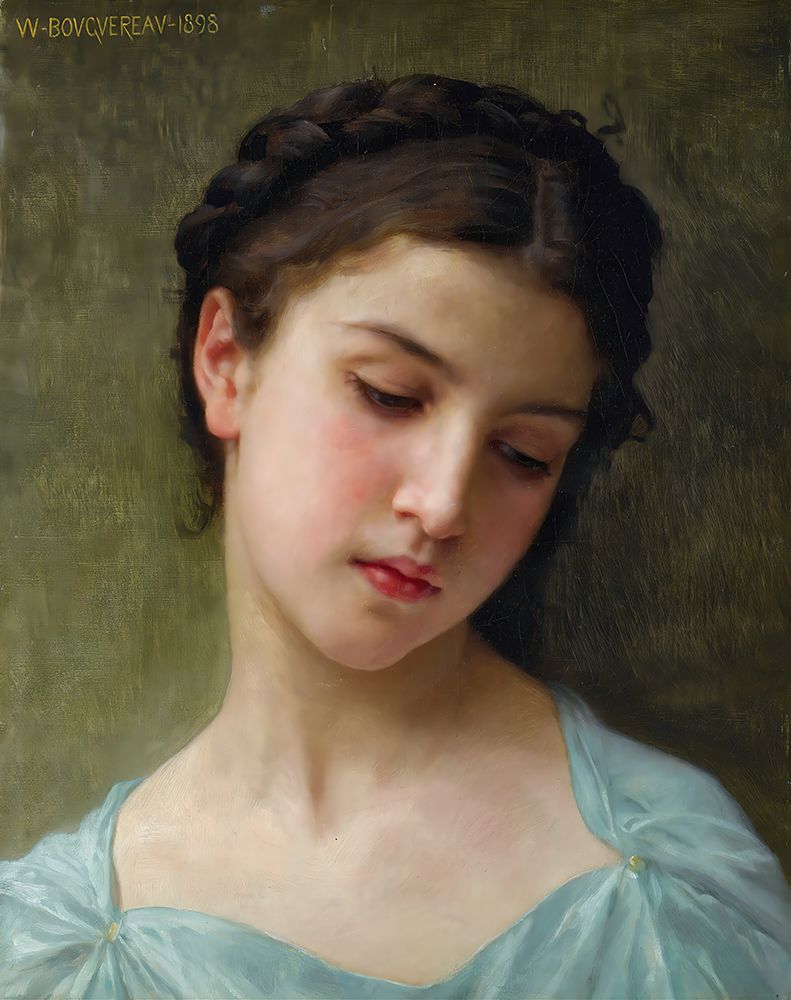 Portrait of a Young Girl 1898 art print by William-Adolphe Bouguereau for $57.95 CAD