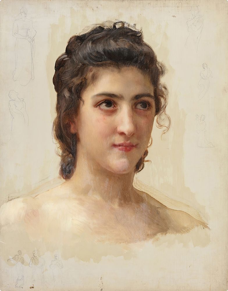 Portrait Study of Gabrielle Drunzer art print by William-Adolphe Bouguereau for $57.95 CAD