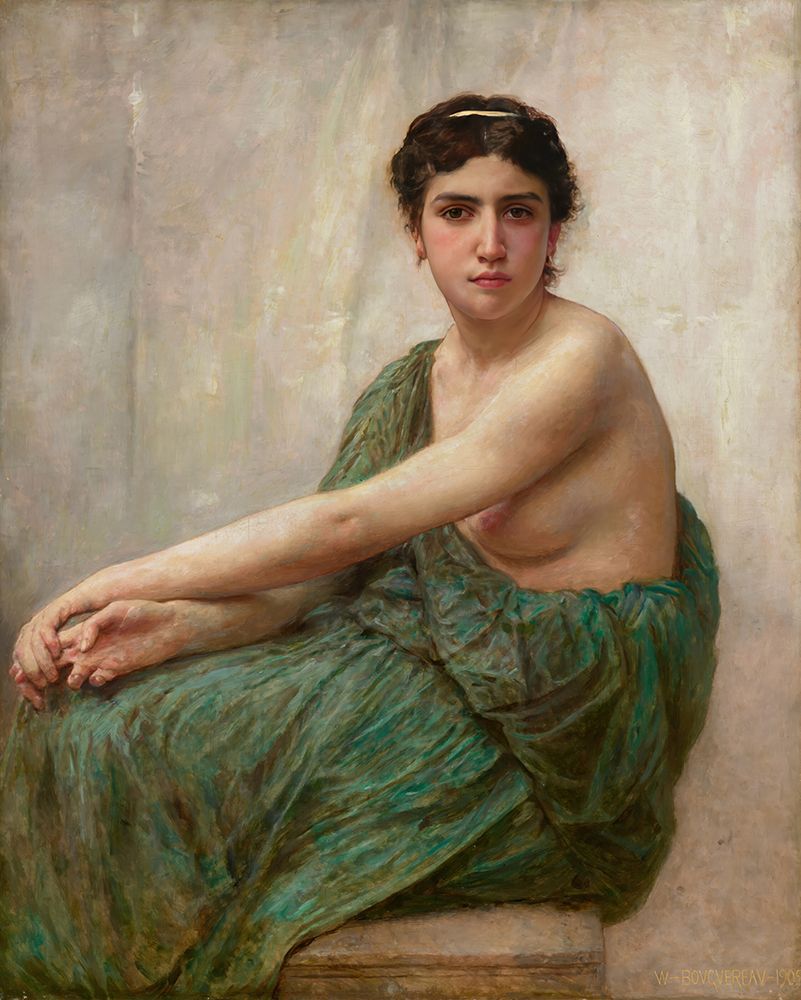 Reflection 1905 art print by William-Adolphe Bouguereau for $57.95 CAD