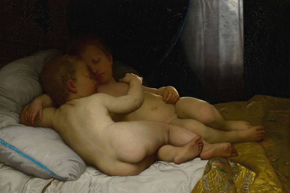 Sleeping Children 1868 art print by William-Adolphe Bouguereau for $57.95 CAD