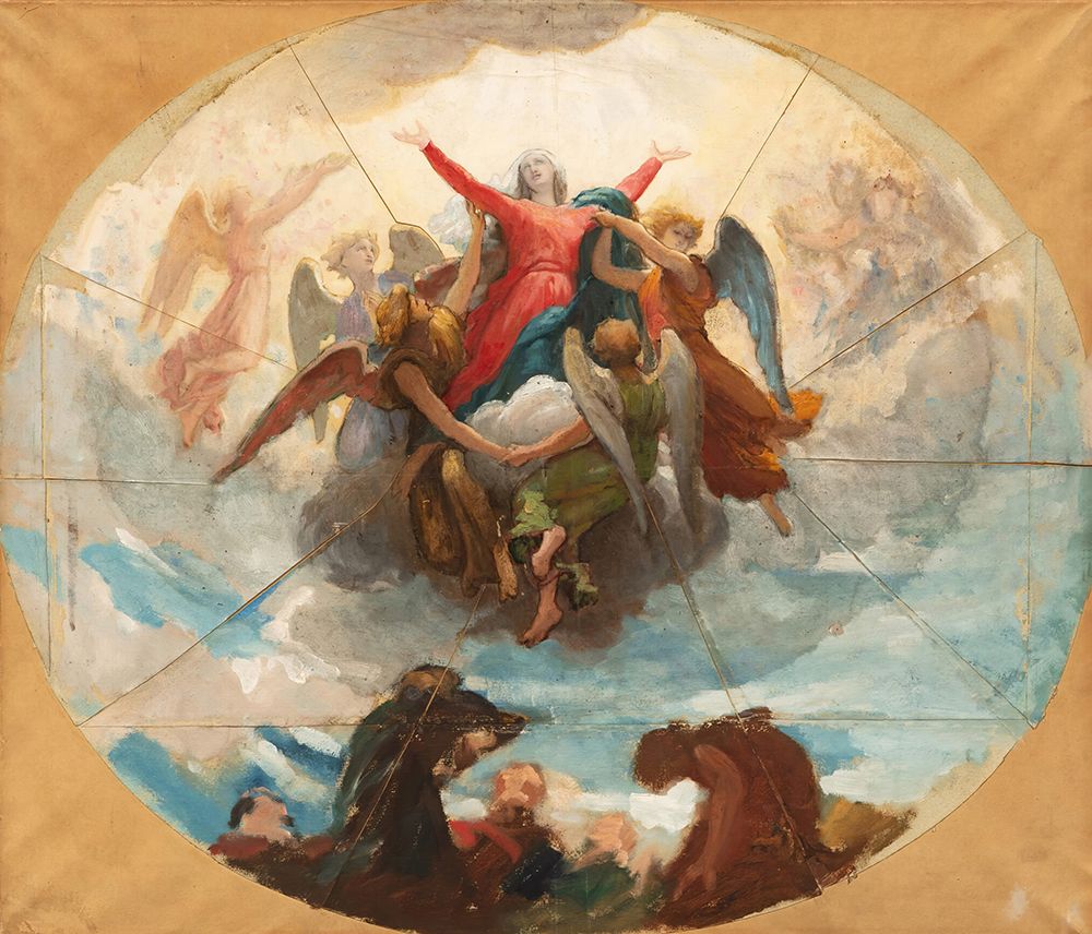 Study for the Ceiling of the Chapel of the Virgin in La Rochelle art print by William-Adolphe Bouguereau for $57.95 CAD
