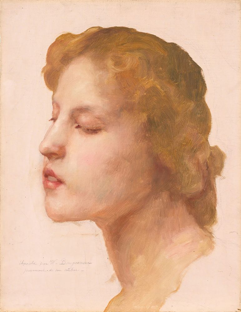 Study Of A Womans Head II art print by William-Adolphe Bouguereau for $57.95 CAD