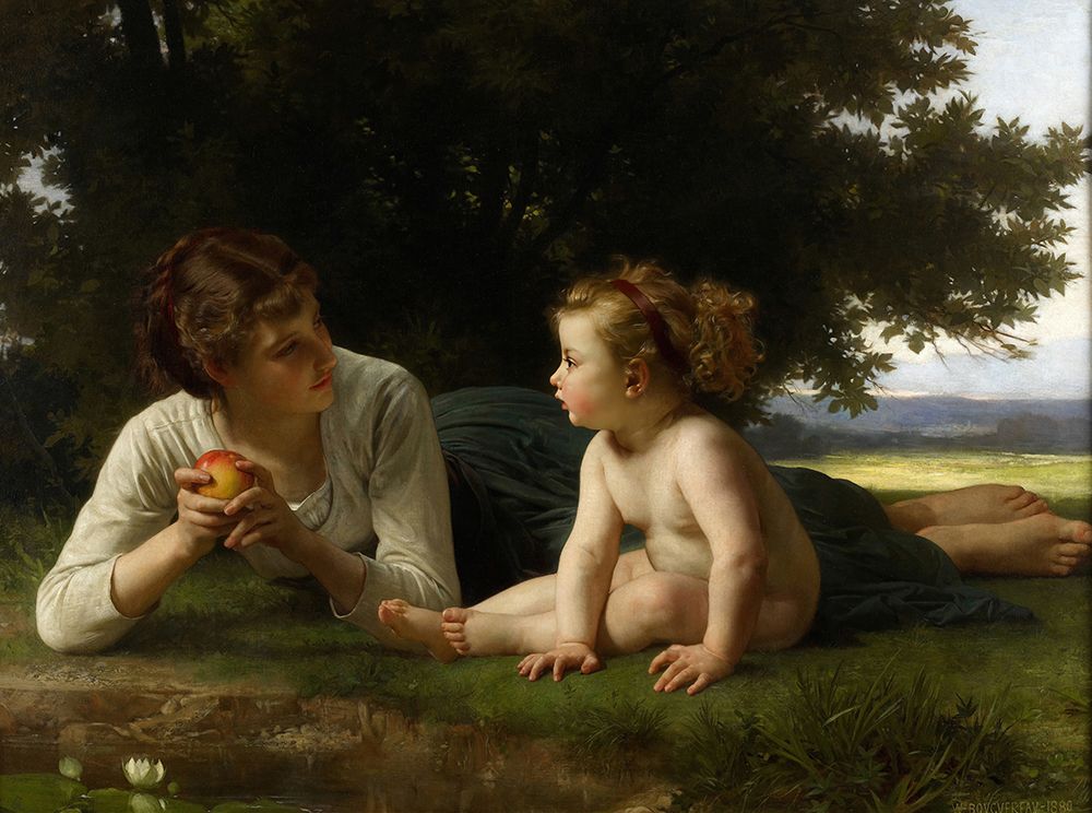 Temptation 1880 art print by William-Adolphe Bouguereau for $57.95 CAD