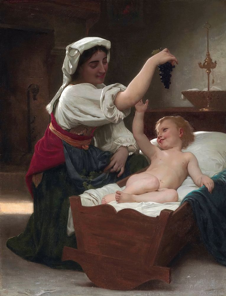 The Bunch Of Grape 1868 art print by William-Adolphe Bouguereau for $57.95 CAD