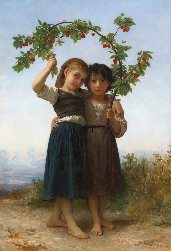 The Cherry Branch 1881 art print by William-Adolphe Bouguereau for $57.95 CAD