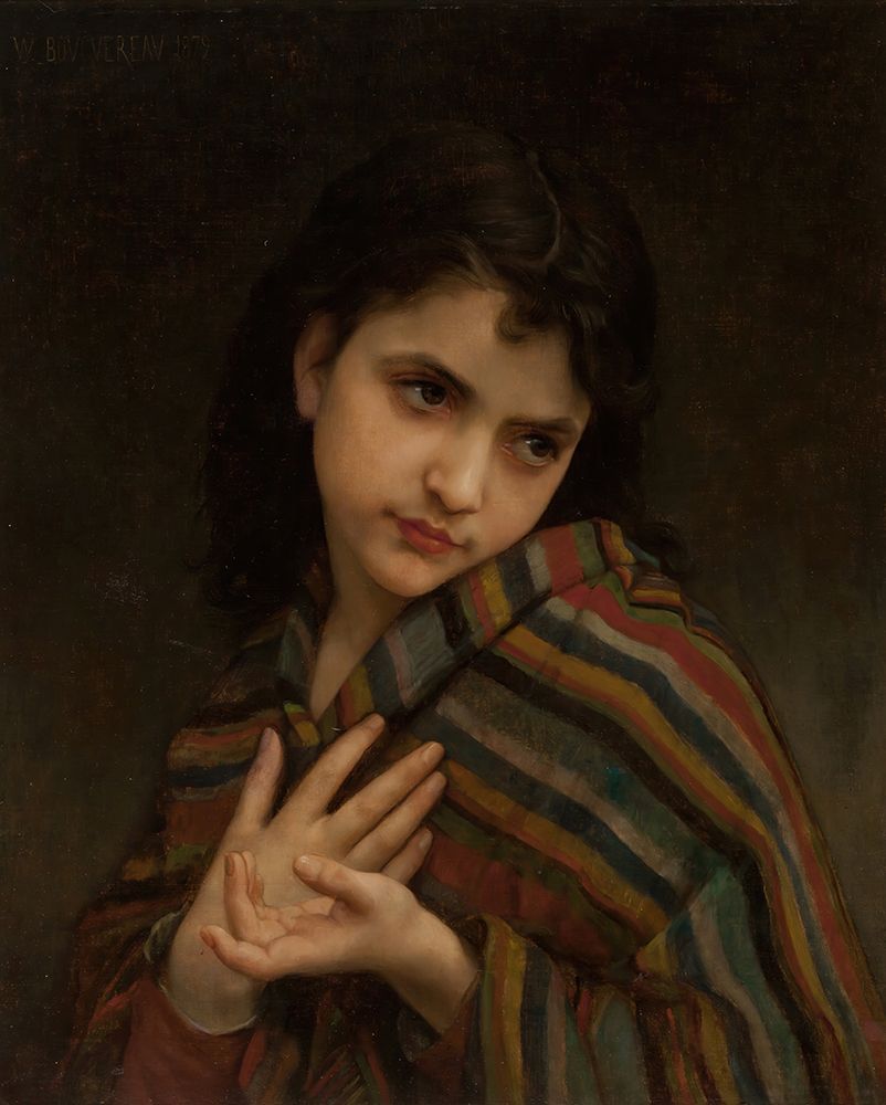 The Chilly Girl 1879 art print by William-Adolphe Bouguereau for $57.95 CAD