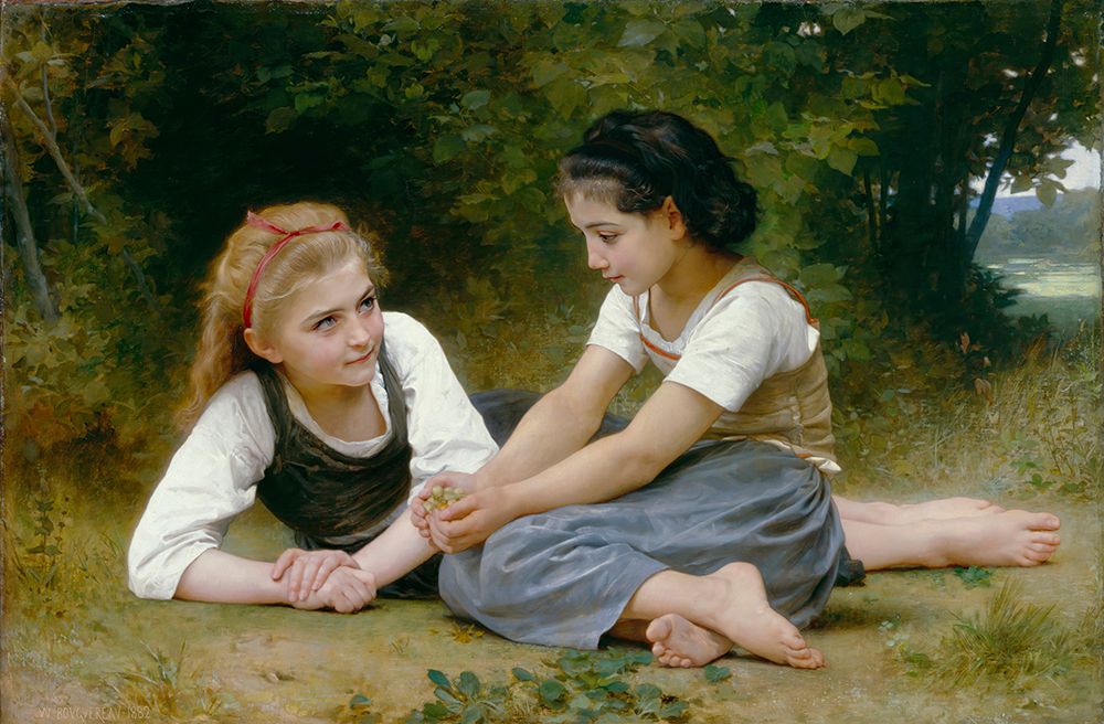 The Nut Gatherers 1882 art print by William-Adolphe Bouguereau for $57.95 CAD
