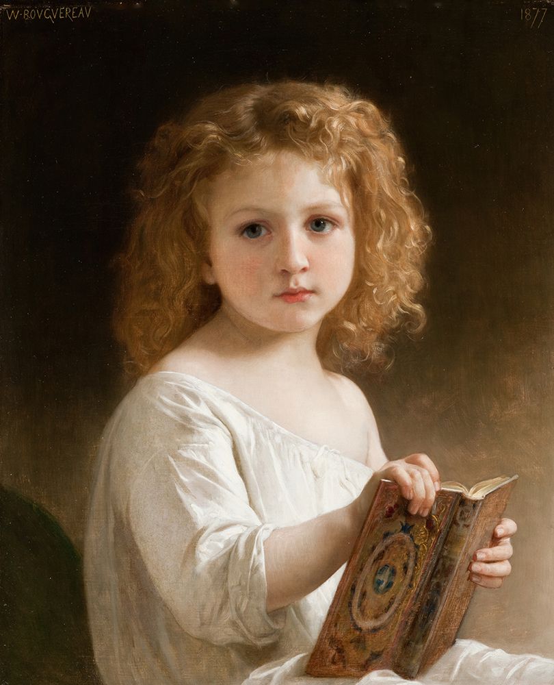 The Story Book 1877 art print by William-Adolphe Bouguereau for $57.95 CAD