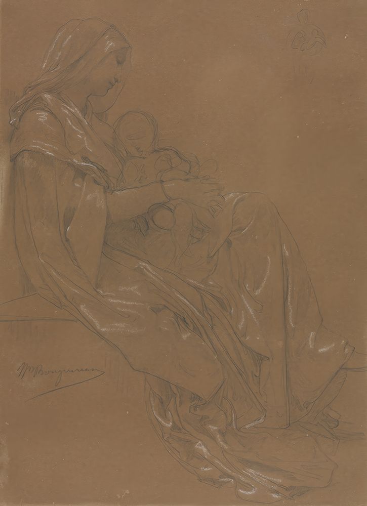 The Virgin and Child second half 19th century art print by William-Adolphe Bouguereau for $57.95 CAD
