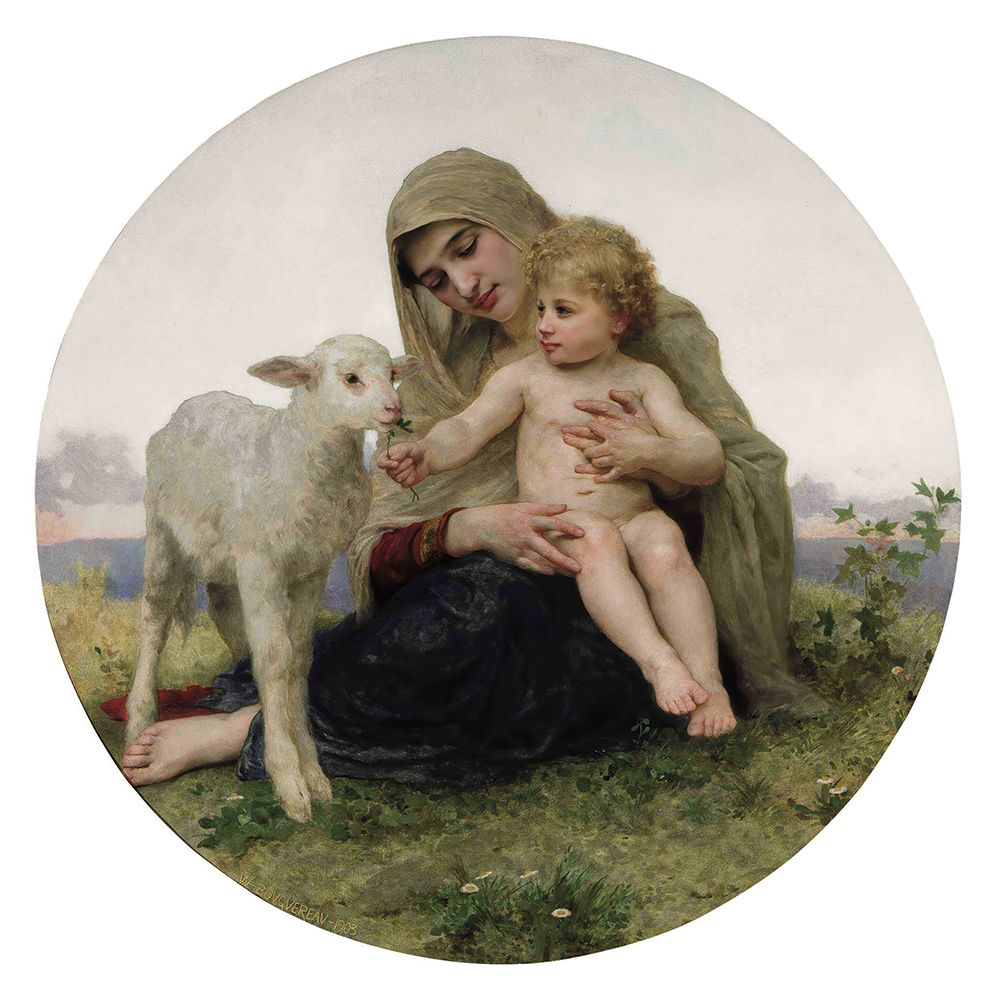 The Virgin and the Lamb 1903 art print by William-Adolphe Bouguereau for $57.95 CAD