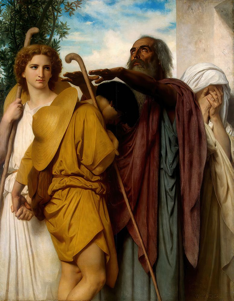 Tobias Saying Good-Bye To His Father 1860 art print by William-Adolphe Bouguereau for $57.95 CAD