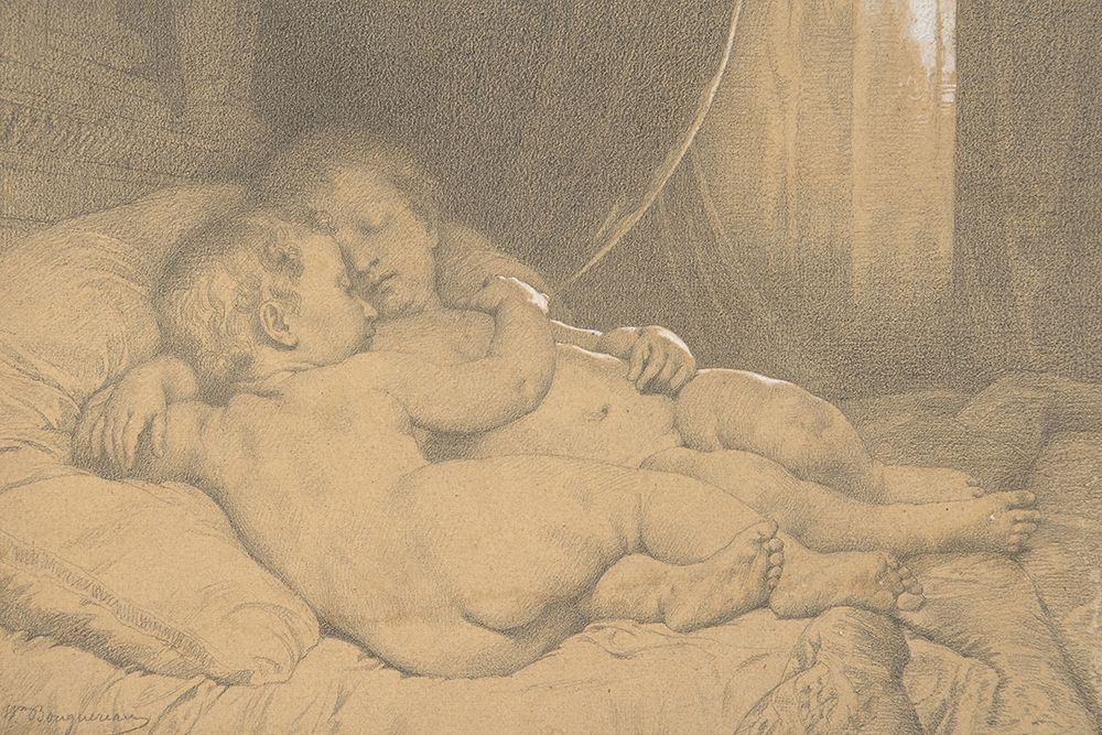 Two Sleeping Children art print by William-Adolphe Bouguereau for $57.95 CAD