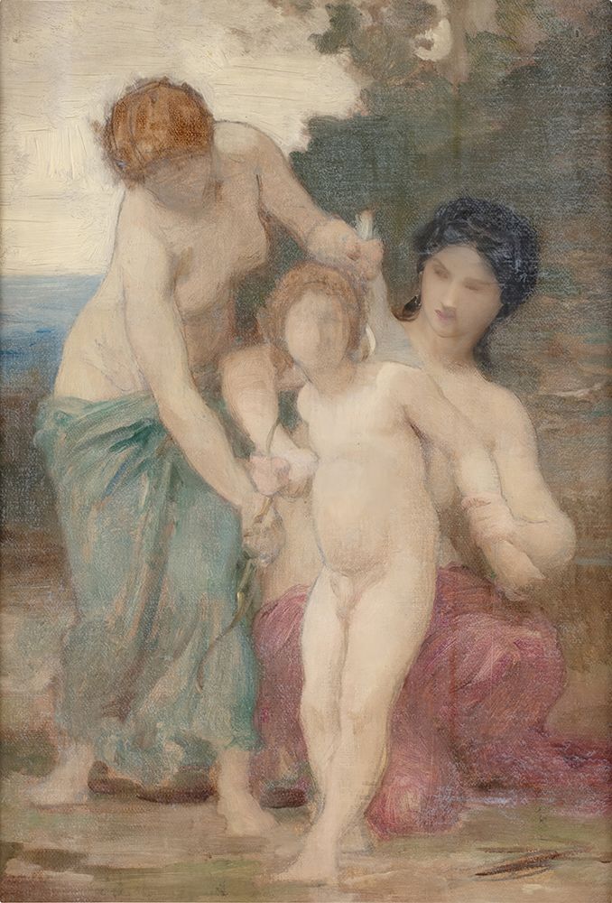 Two Women and Putto art print by William-Adolphe Bouguereau for $57.95 CAD