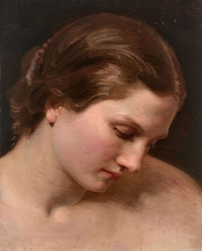 Womans Face in Profile art print by William-Adolphe Bouguereau for $57.95 CAD