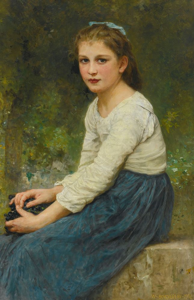 Young Girl With Grapes 1904 art print by William-Adolphe Bouguereau for $57.95 CAD