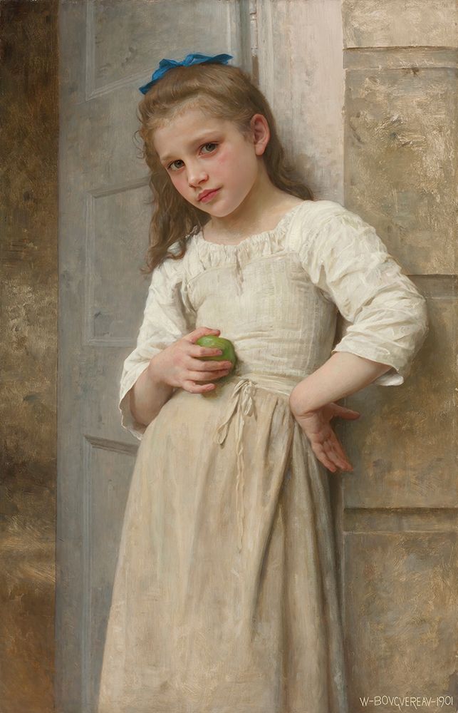Yvonne on the Doorstep 1901 art print by William-Adolphe Bouguereau for $57.95 CAD