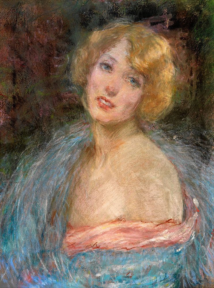 Blonde Girl with Boa ca 1927 art print by Alice Pike Barney for $57.95 CAD
