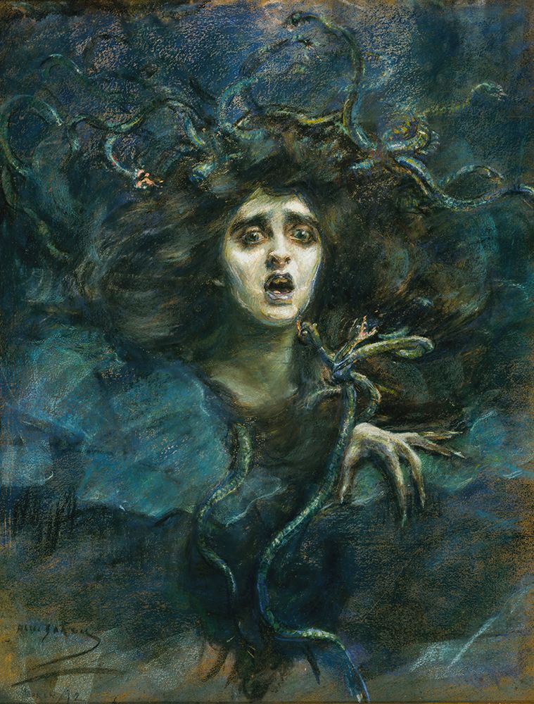 Medusa, Laura Dreyfus Barney 1892 art print by Alice Pike Barney for $57.95 CAD