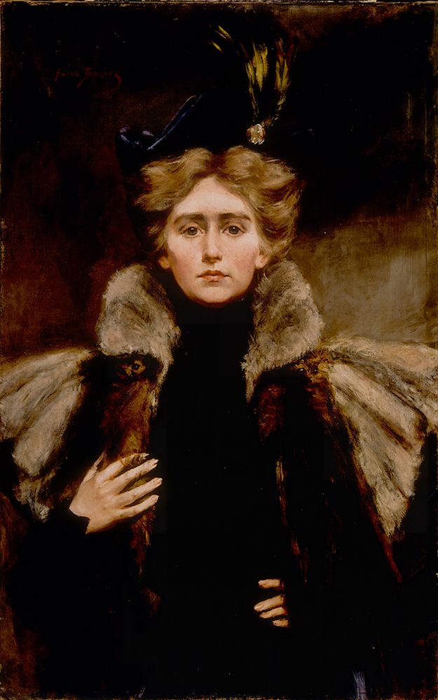 Natalie in Fur Cape 1897 art print by Alice Pike Barney for $57.95 CAD