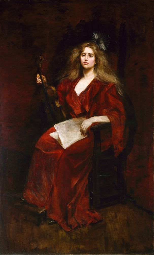 Natalie with Violin art print by Alice Pike Barney for $57.95 CAD
