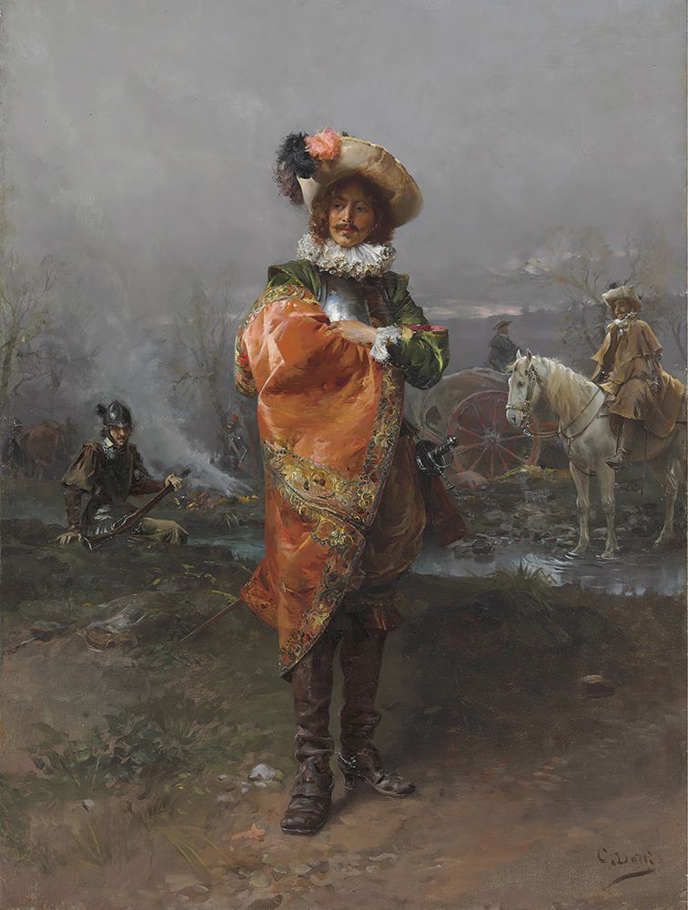 A Gentleman in a Cloak art print by Cesare Agostino Detti for $57.95 CAD