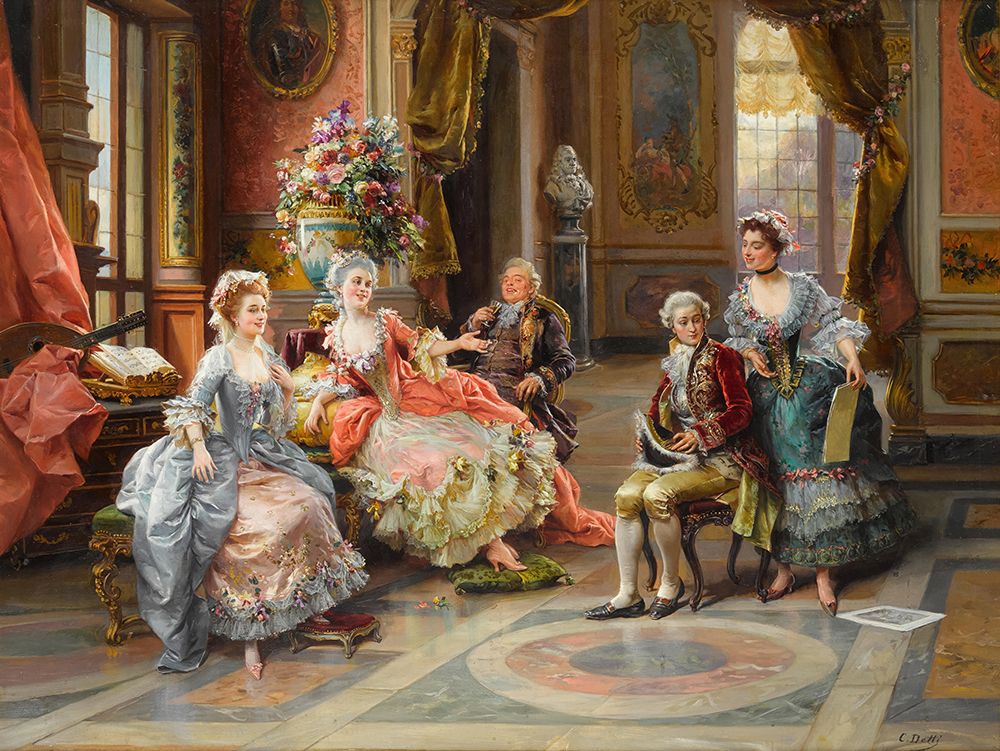 An Elegant Gathering art print by Cesare Agostino Detti for $57.95 CAD