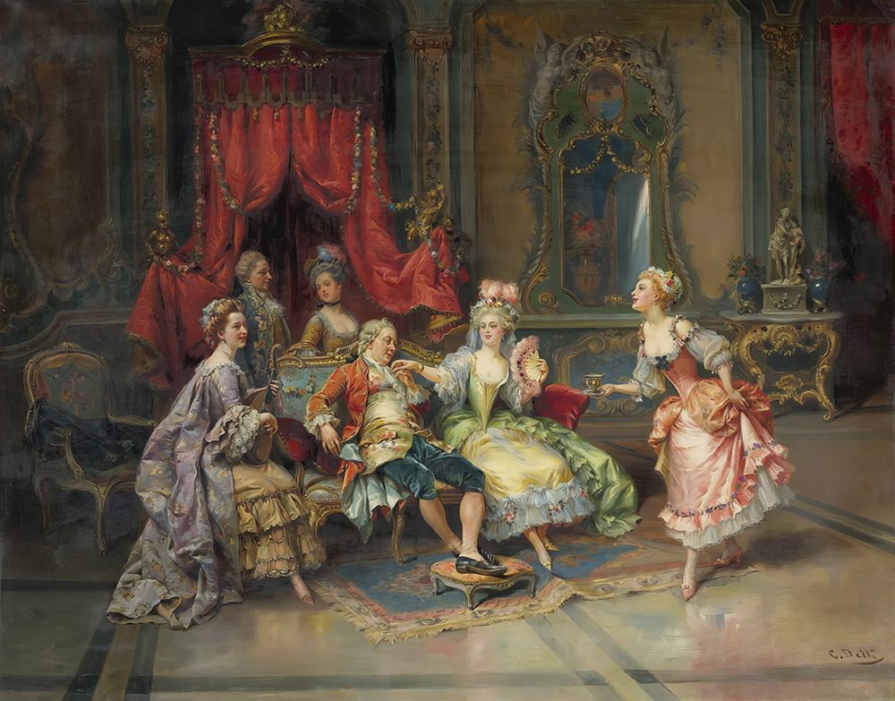 Louis XV in the Throne Room art print by Cesare Agostino Detti for $57.95 CAD