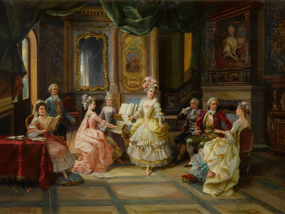 Music in the Parlor art print by Cesare Agostino Detti for $57.95 CAD