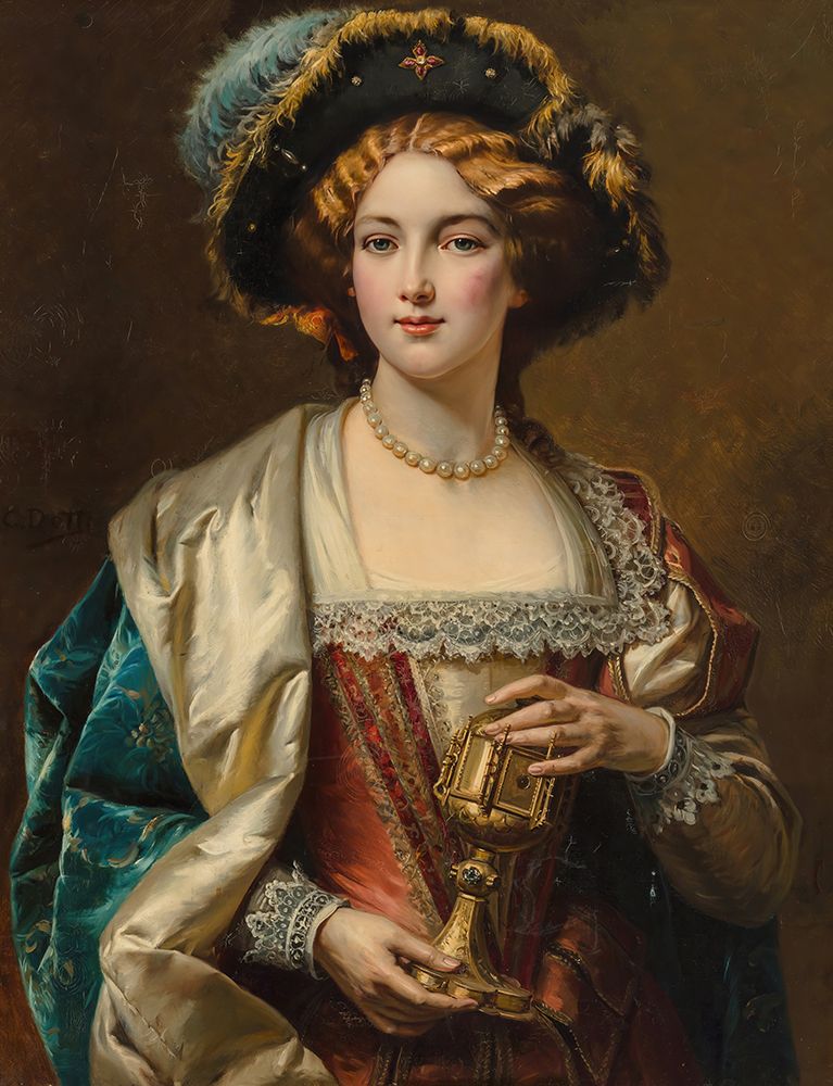 Portrait of a Noblewoman art print by Cesare Agostino Detti for $57.95 CAD