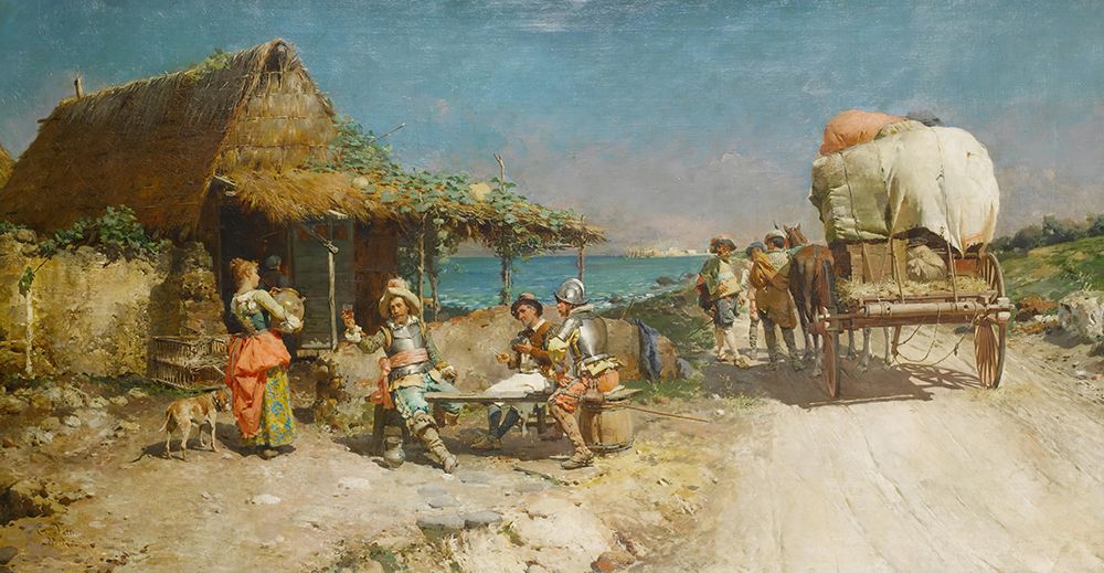 Refreshments at a Wayside Inn art print by Cesare Agostino Detti for $57.95 CAD