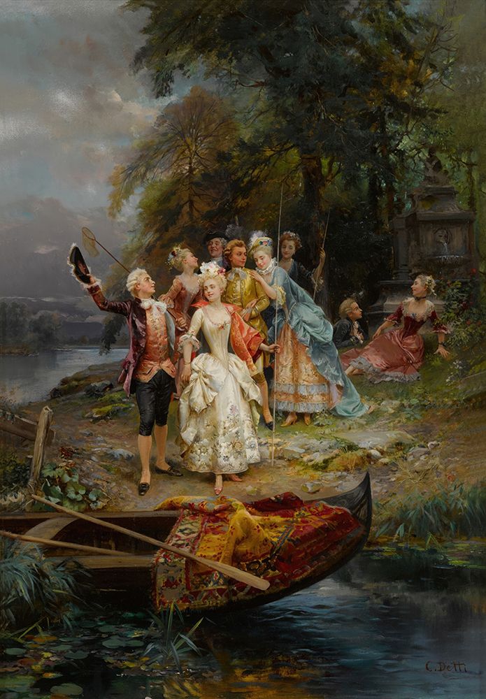 The Merry Fishing Party art print by Cesare Agostino Detti for $57.95 CAD