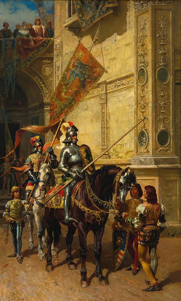 To the Joust 1888 art print by Cesare Agostino Detti for $57.95 CAD