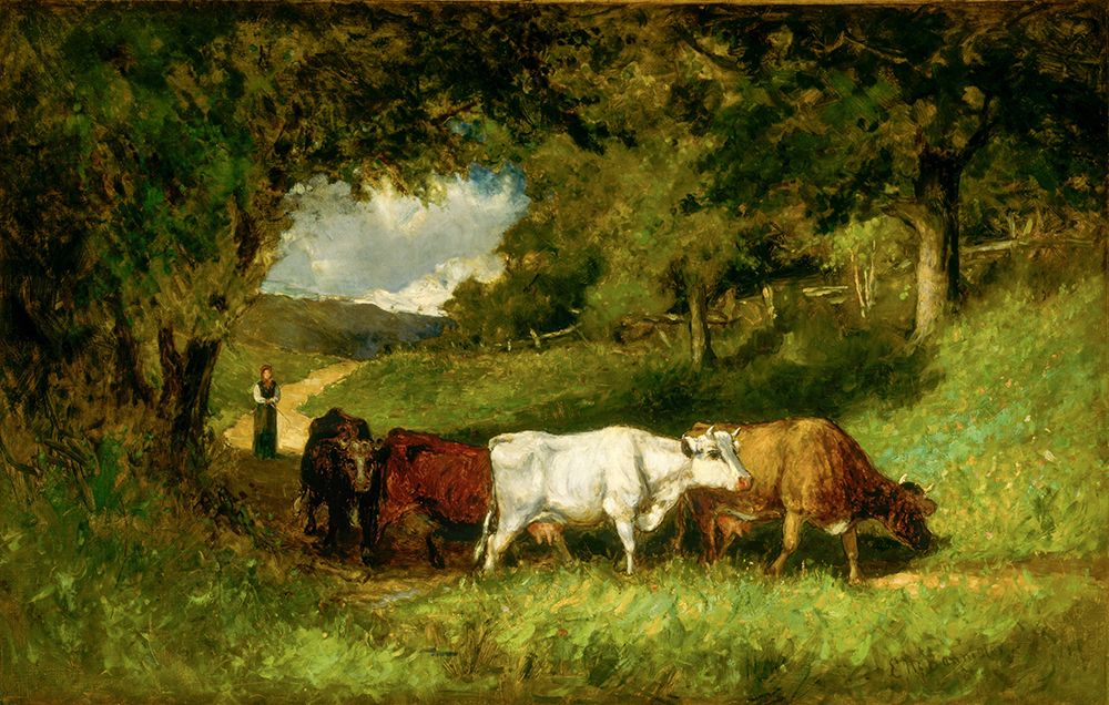 Driving Home the Cows 1881 art print by Edward Mitchell Bannister for $57.95 CAD