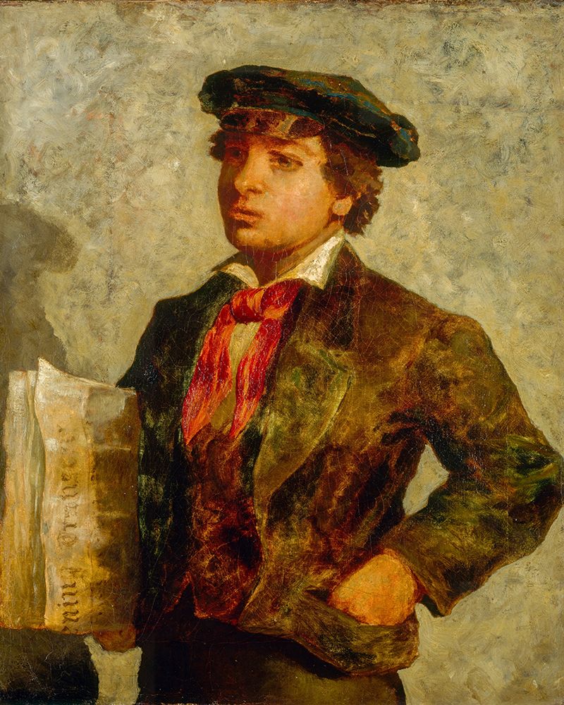 Newspaper Boy 1869 art print by Edward Mitchell Bannister for $57.95 CAD