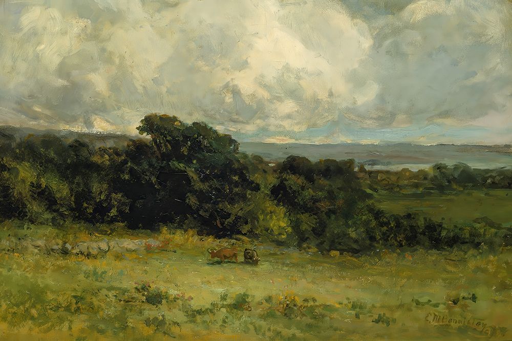 Pleasant Pastures 1887 art print by Edward Mitchell Bannister for $57.95 CAD
