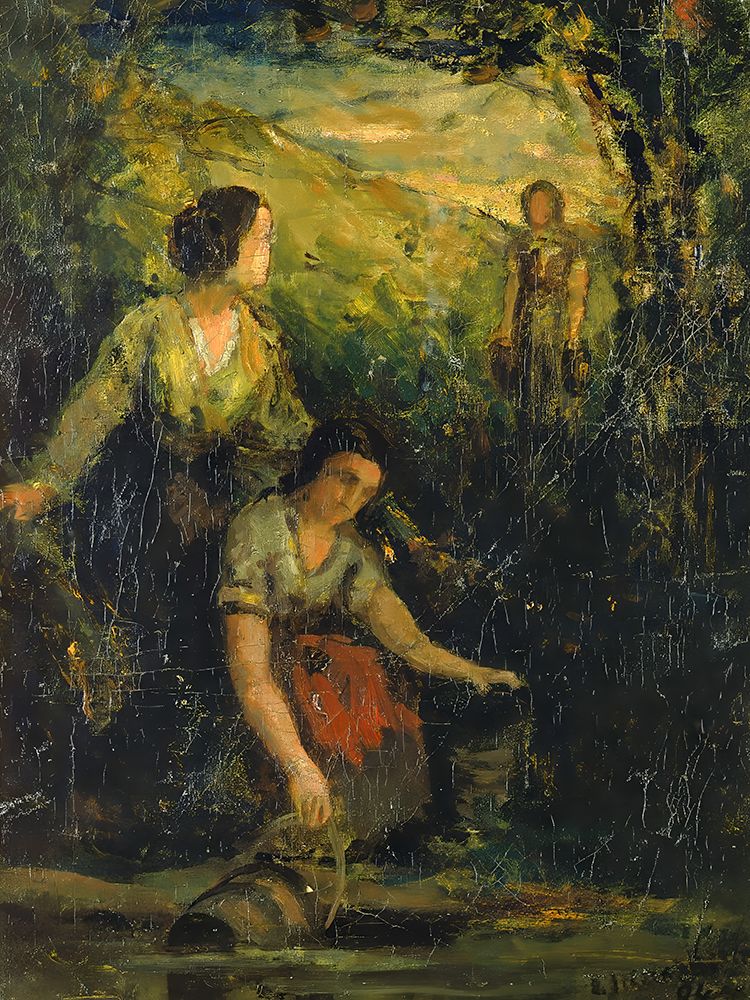 The Drinking Pool, Three Women at Water 1894 art print by Edward Mitchell Bannister for $57.95 CAD