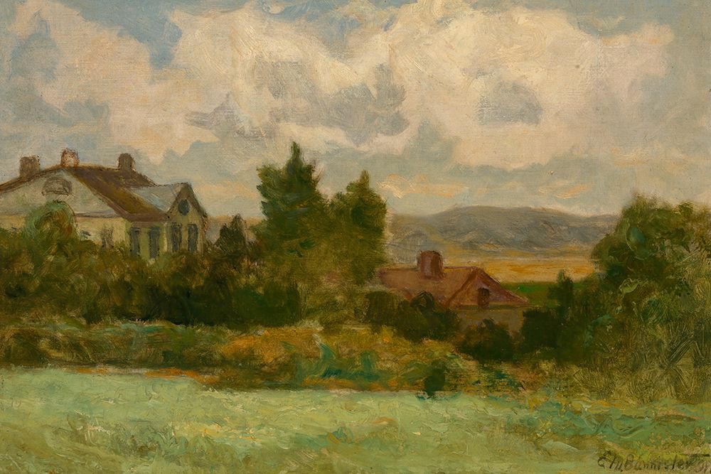 Untitled, Houses and Trees 1898 art print by Edward Mitchell Bannister for $57.95 CAD