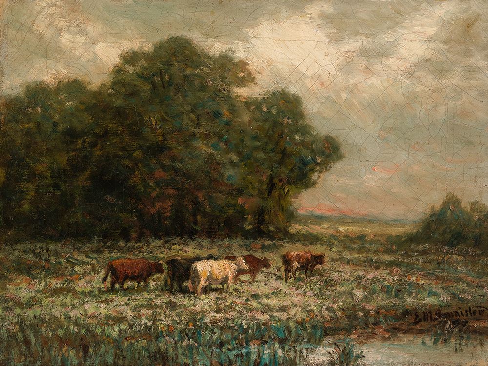 Untitled, Landscape with Cattle Grazing 1897 art print by Edward Mitchell Bannister for $57.95 CAD