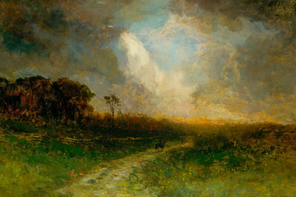 Untitled, Landscape, Man on Horse 1884 art print by Edward Mitchell Bannister for $57.95 CAD