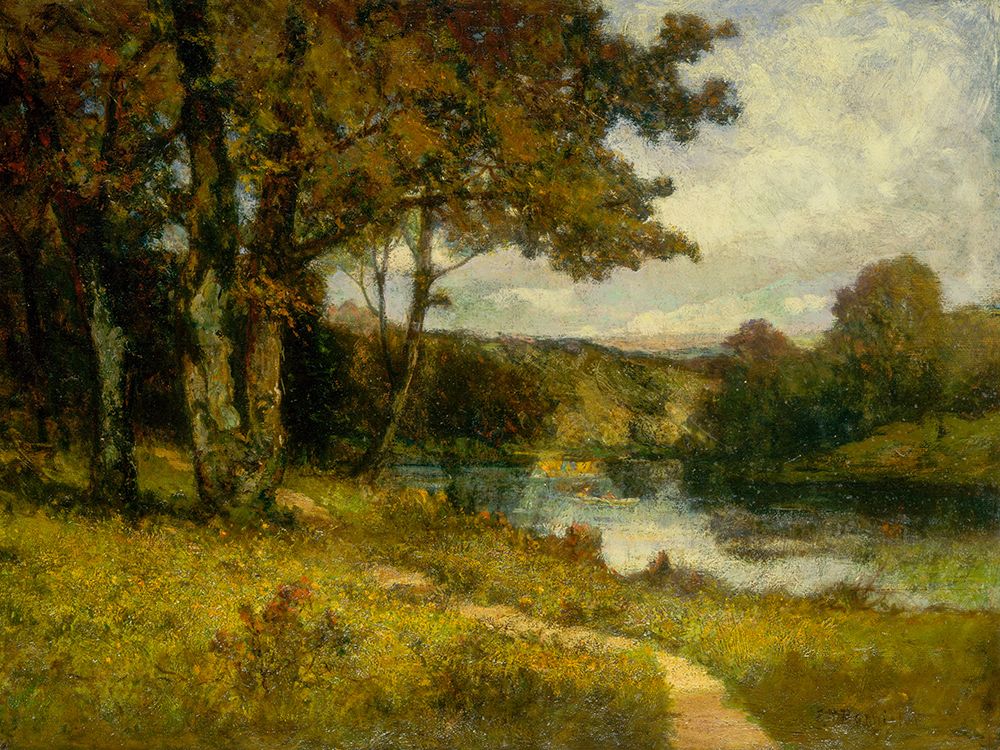 Untitled, Landscape, Trees near River 1891 art print by Edward Mitchell Bannister for $57.95 CAD