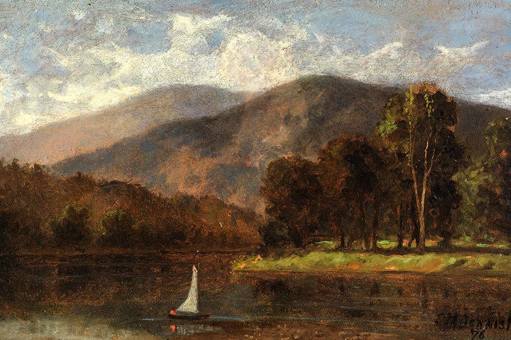 Untitled, Sailboat in River 1876 art print by Edward Mitchell Bannister for $57.95 CAD