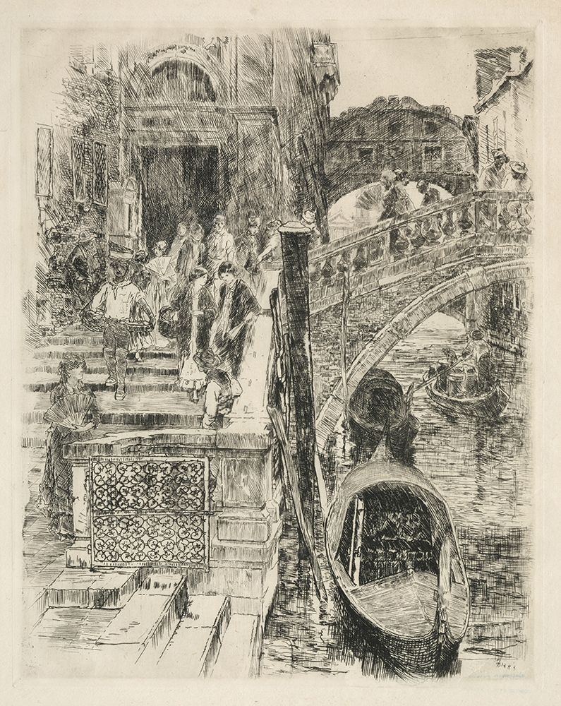 Bridge of Sighs, Venice 1885 art print by Frank Duveneck for $57.95 CAD